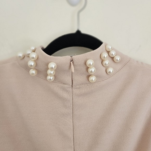 Ina Blush Sheath Dress with Pearls NWT - Picture 8 of 16